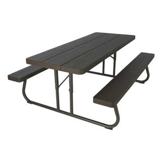 Lifetime 6 ft. Wood Grain Folding Picnic Table 60105