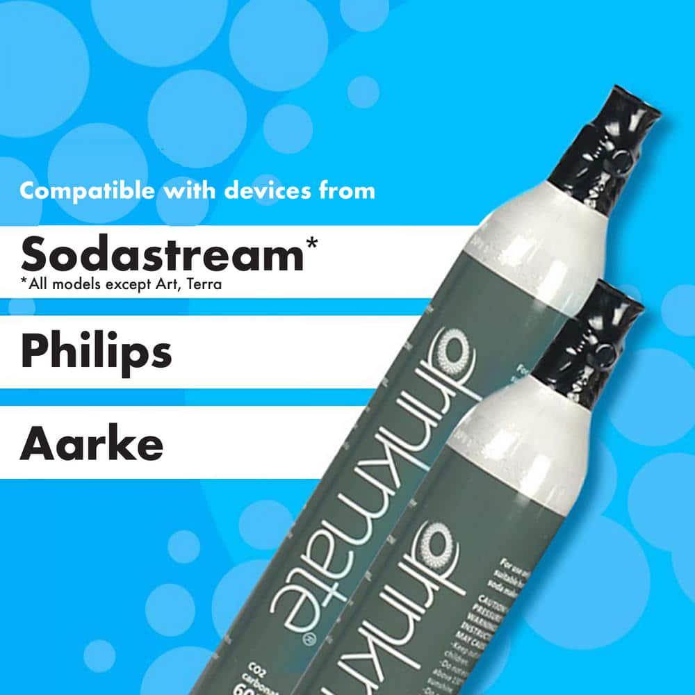 DrinkMate 60 L CO2 Refill Cartridges for Carbonated Soda Makers