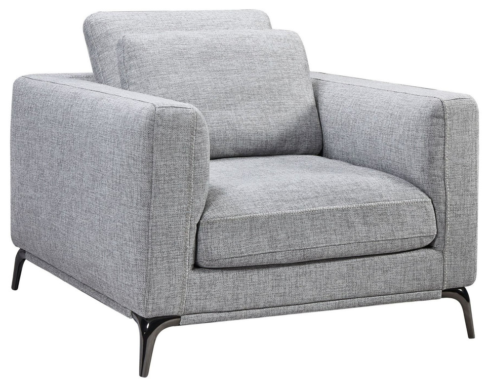 Divani Casa Beaman Modern Grey Fabric Chair   Modern   Armchairs And Accent Chairs   by Vig Furniture Inc.  Houzz