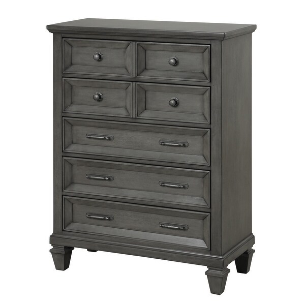 Hamilton King 4 PC Bedroom Set in Gray - - 37985091