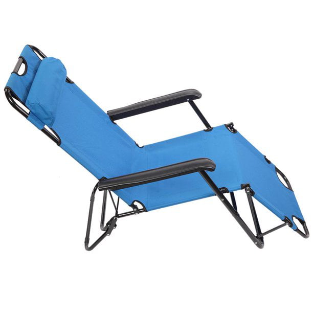 GOODWORLD Portable Extendable Outdoor Folding Reclining Chair Dual Purposes Lounge Recliners Home Patio Beach Chair