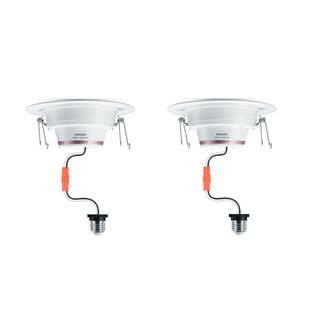 Philips 65-Watt Equivalent 5 in.  6 in. LED Wi-Fi Smart Color Changing Recessed Downlight Powered by WiZ (2-Pack) 555623