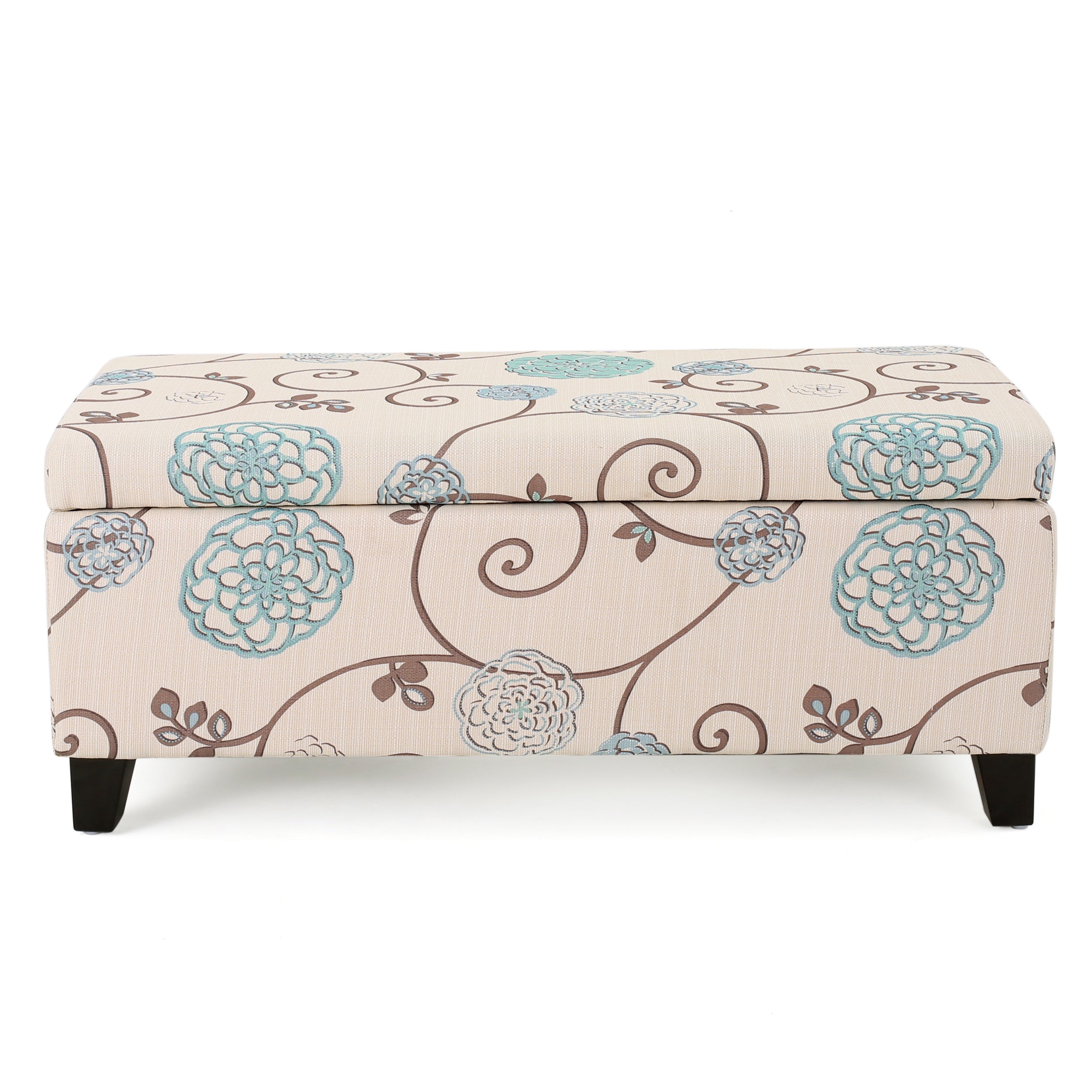 Brianna Rectangle Fabric Storage Ottoman Bench