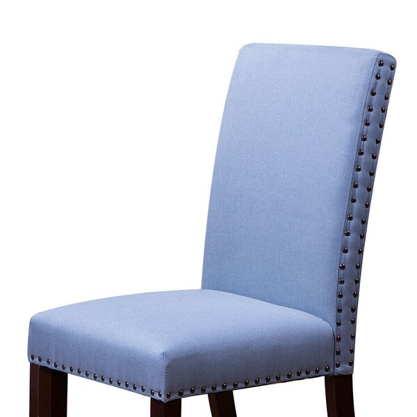 Set of 4 Dining Chair Fabric Upholstered Kitchen Side Chair Blue - 24.41x39.17