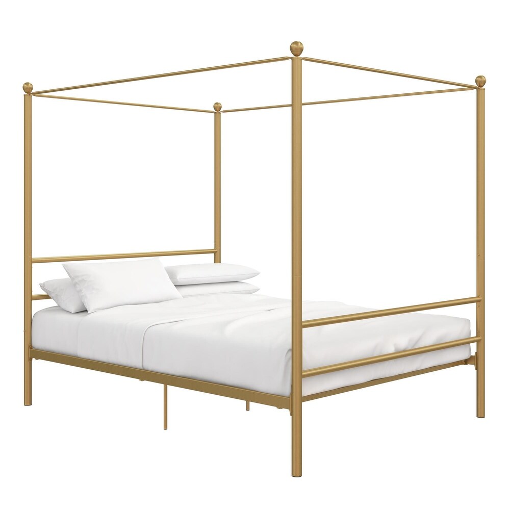 Avenue Greene Knox Four Post Metal Canopy Bed