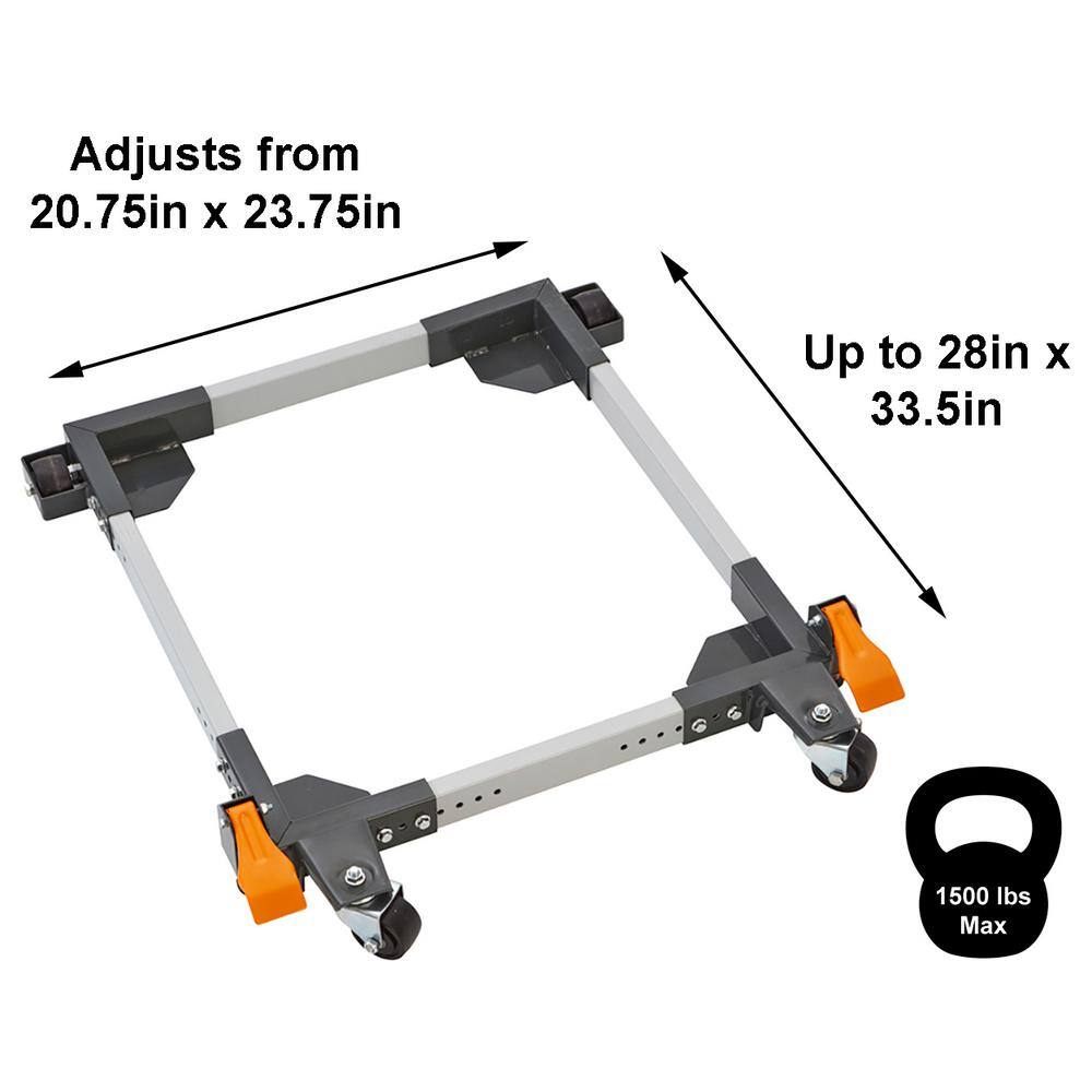 BORA Steel Super Duty 1500 lb. Capacity Adjustable Universal Mobile Base PM-3500