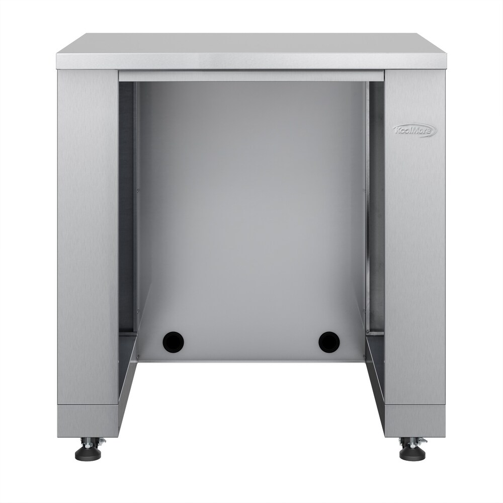 32 in. Outdoor Cabinet Kitchen for Refrigerator in Stainless Steel (KM OKS UCRCAB)