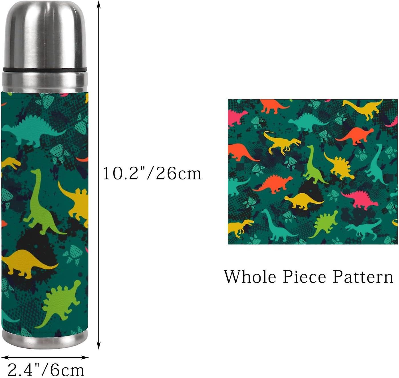 Insulated Mug Stainless Steel Water Bottle Multicolor Camouflage Dinosaurs Vacuum Cup Travel Mug For Office