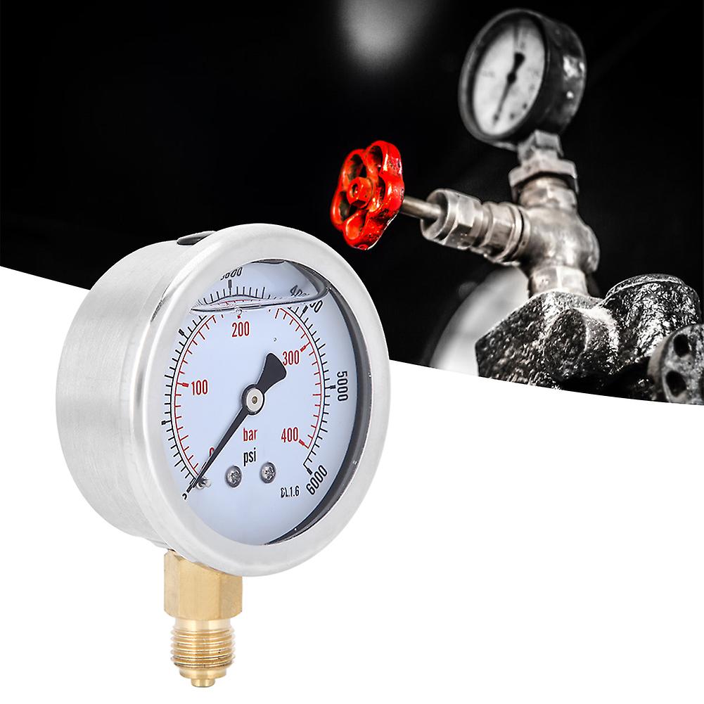 Tspgg604400bar 1/4bsp Y60 Radial Oil Filled Pressure Gauge Manometer For Machinery