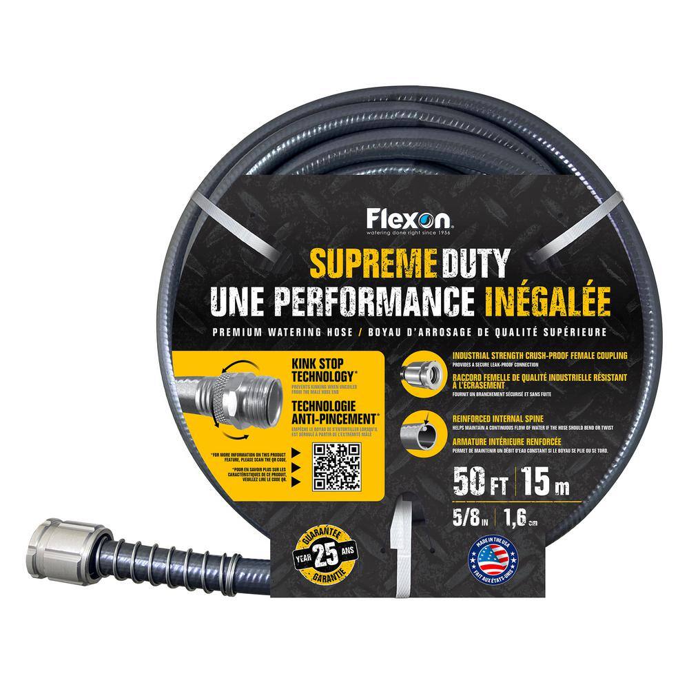 Flexon Supreme Duty 58 in. Dia x 50 ft. Heavy-Duty Water Hose SD5850L