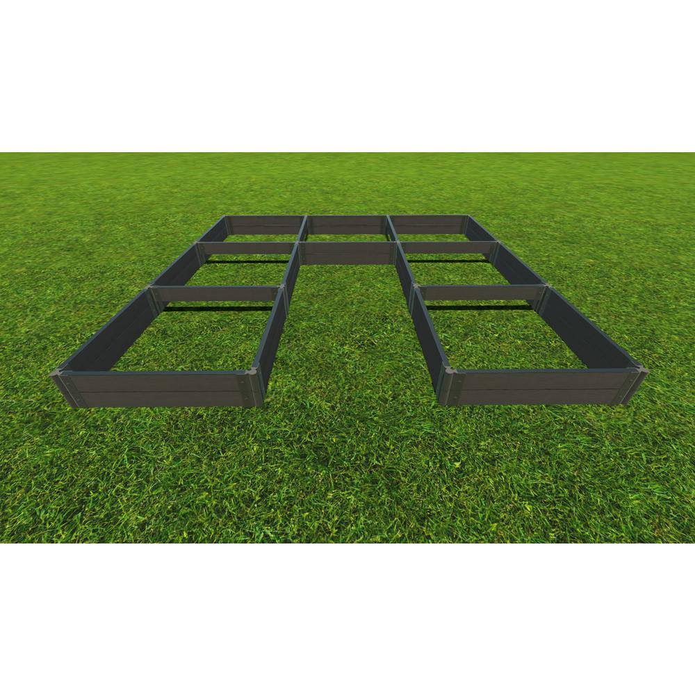 Frame It All Weathered Wood Composite 2 in. Profile Jumbo U-Shaped Walk-In Raised Garden Bed - 2 Level 800002155