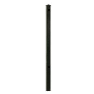 Barrette Outdoor Living Beechmont Heavy-Duty 2-12 in. x 2-12 in. x 5-78 ft. Pewter Aluminum Fence End Post 73009263