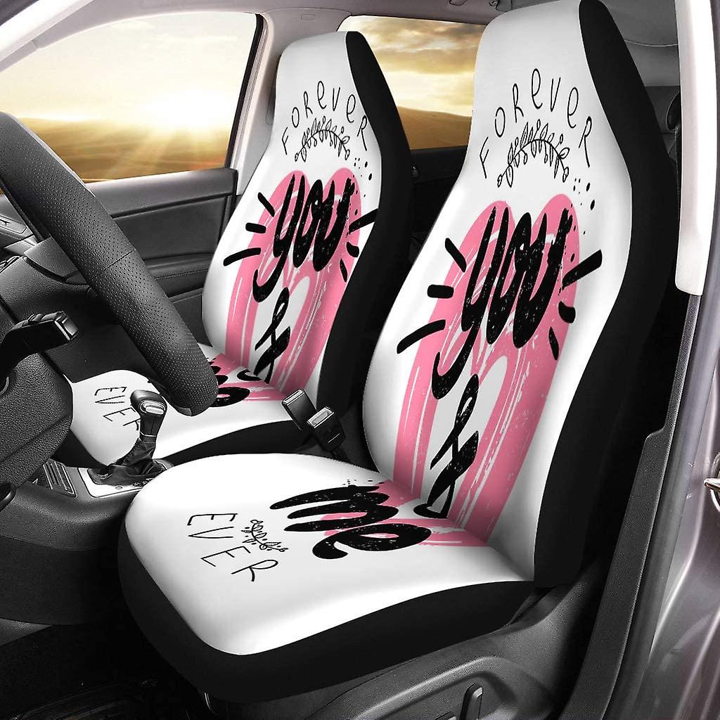 Set Of 2 Car Seat Covers Cool Story Flamingo Banana Universal Auto Front Seats Protector Fits For Car，suv Sedan，truck