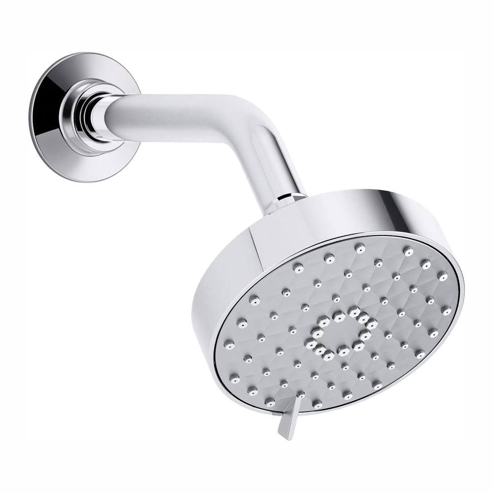 KOHLER Awaken 3-Spray Patterns 4.3125 in. Wall Mount Fixed Shower Head in Polished Chrome (2-Pack) K-72419-CP 72419