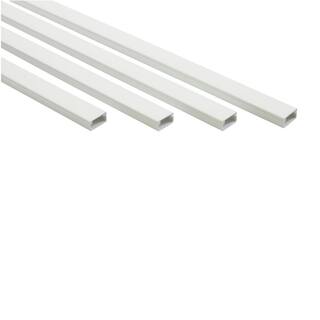 EasyLife Tech 10 ft. Cable Raceway Kit for Concealing  Cord Organizing - White - 4 Strips of 0.98 x 0.63 x 30 inches 71560A-0.76 KIT