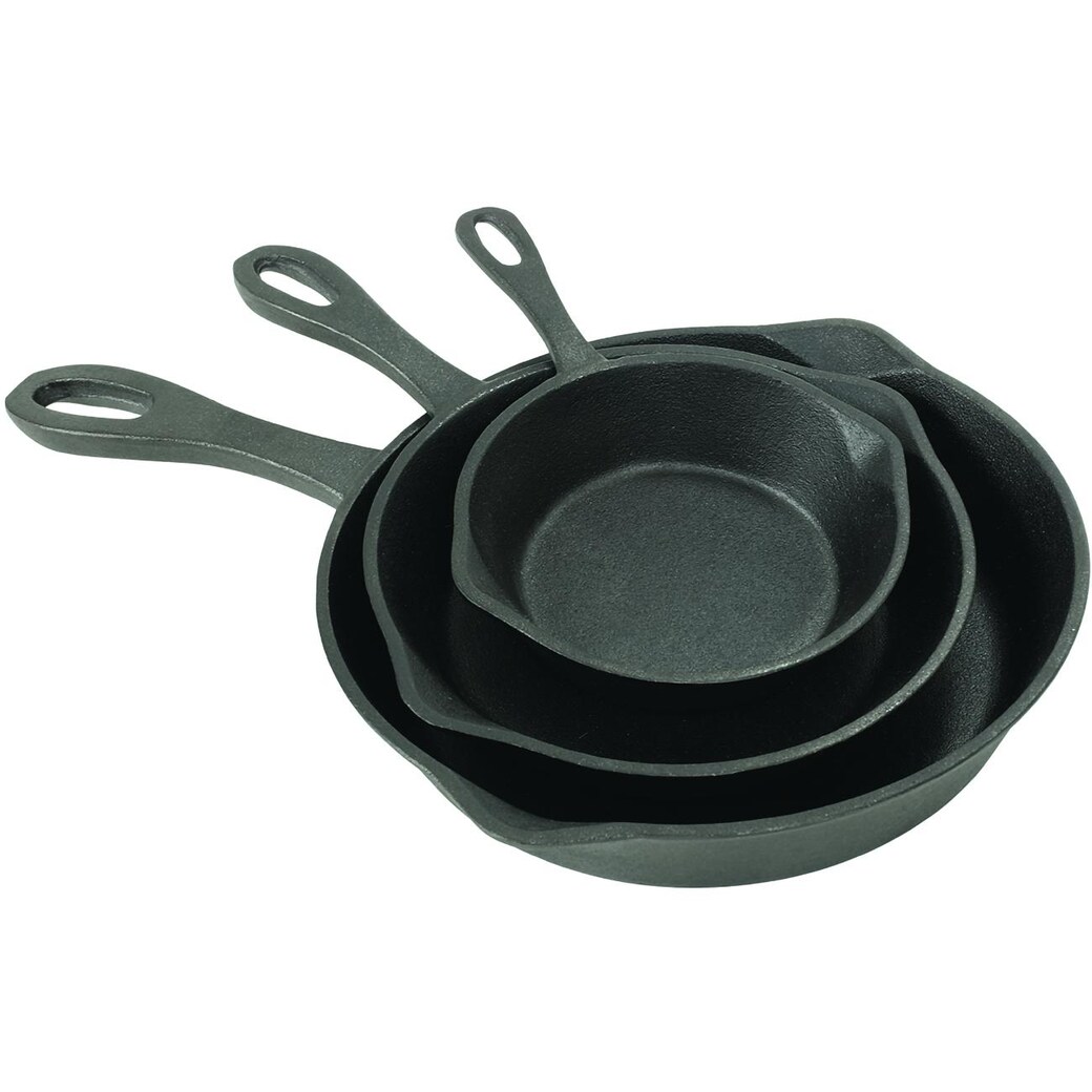 Bayou Classic Skillets 3 Piece Cast Iron Skillet Set