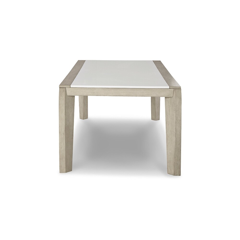 Signature Design by Ashley Wendora White/Beige Rectangular Dining Table   38\