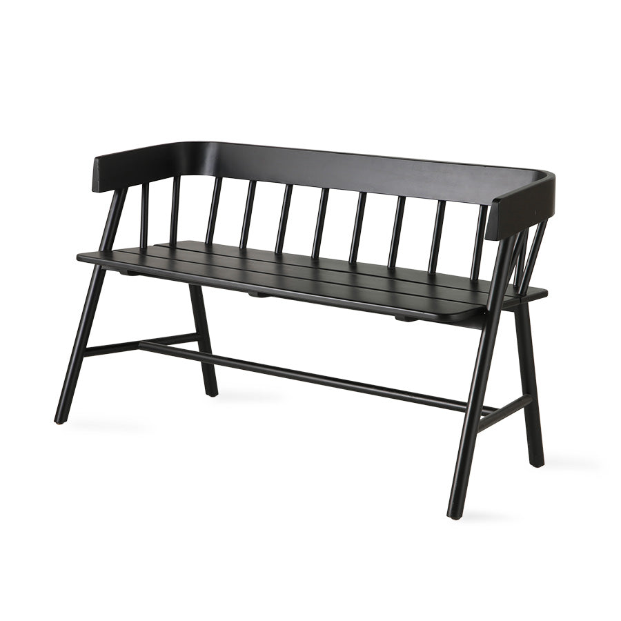 Wooden bench - black