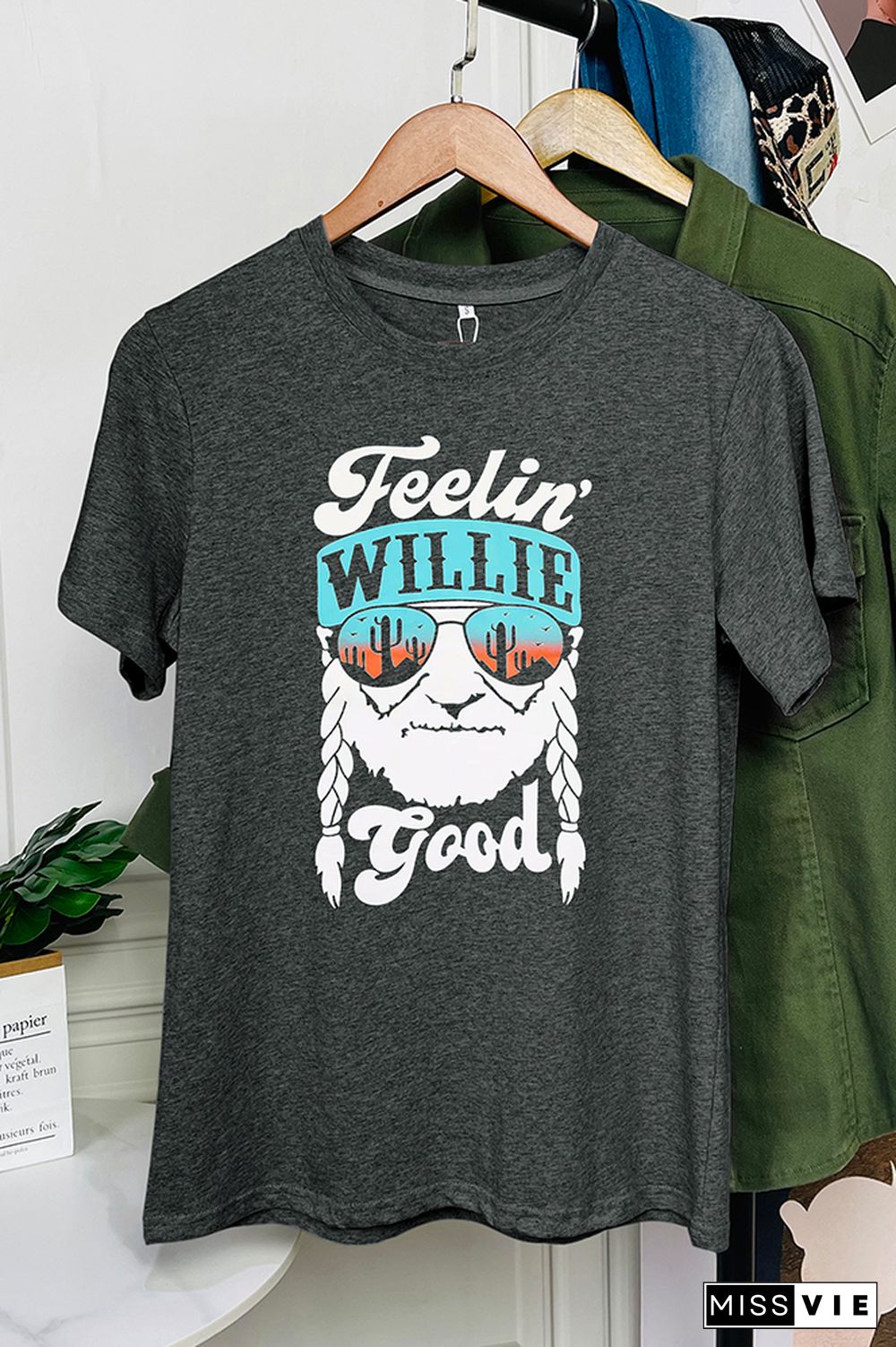 Feelin' Good Short Sleeve Graphic Tee Wholesale