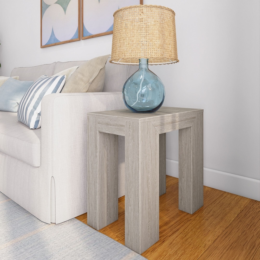 Plank and Beam Modern Rectangular Side Table   25