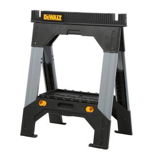 DW 33 in. H Metal Folding Sawhorse with Adjustable Legs DWST11031