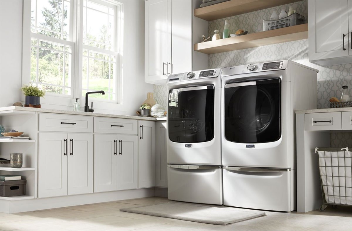 Maytag ADA 7.3 Cu. Ft. White Smart Front Load Electric Dryer With Extra Power And Advanced Moisture Sensing With Industry-Exclusive Extra Moisture Sensor