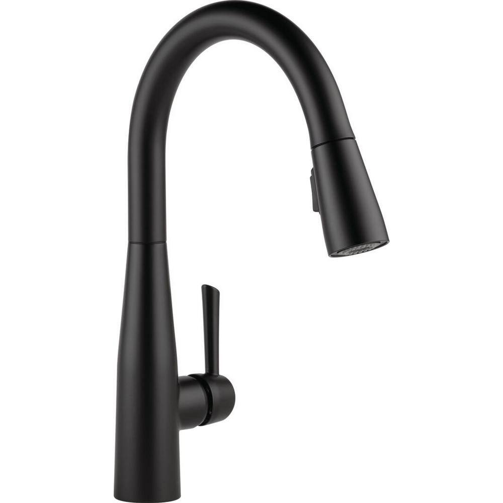 Delta Essa Single-Handle Pull-Down Sprayer Kitchen Faucet with MagnaTite Docking in Matte Black 9113-BL-DST