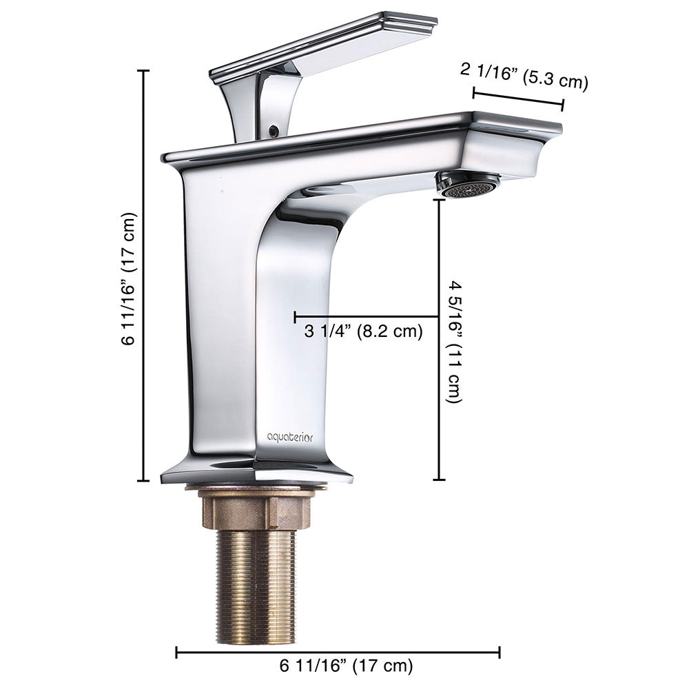 Aquaterior Bathroom Sink Faucet 1-Handle Cold & Hot, 6.7