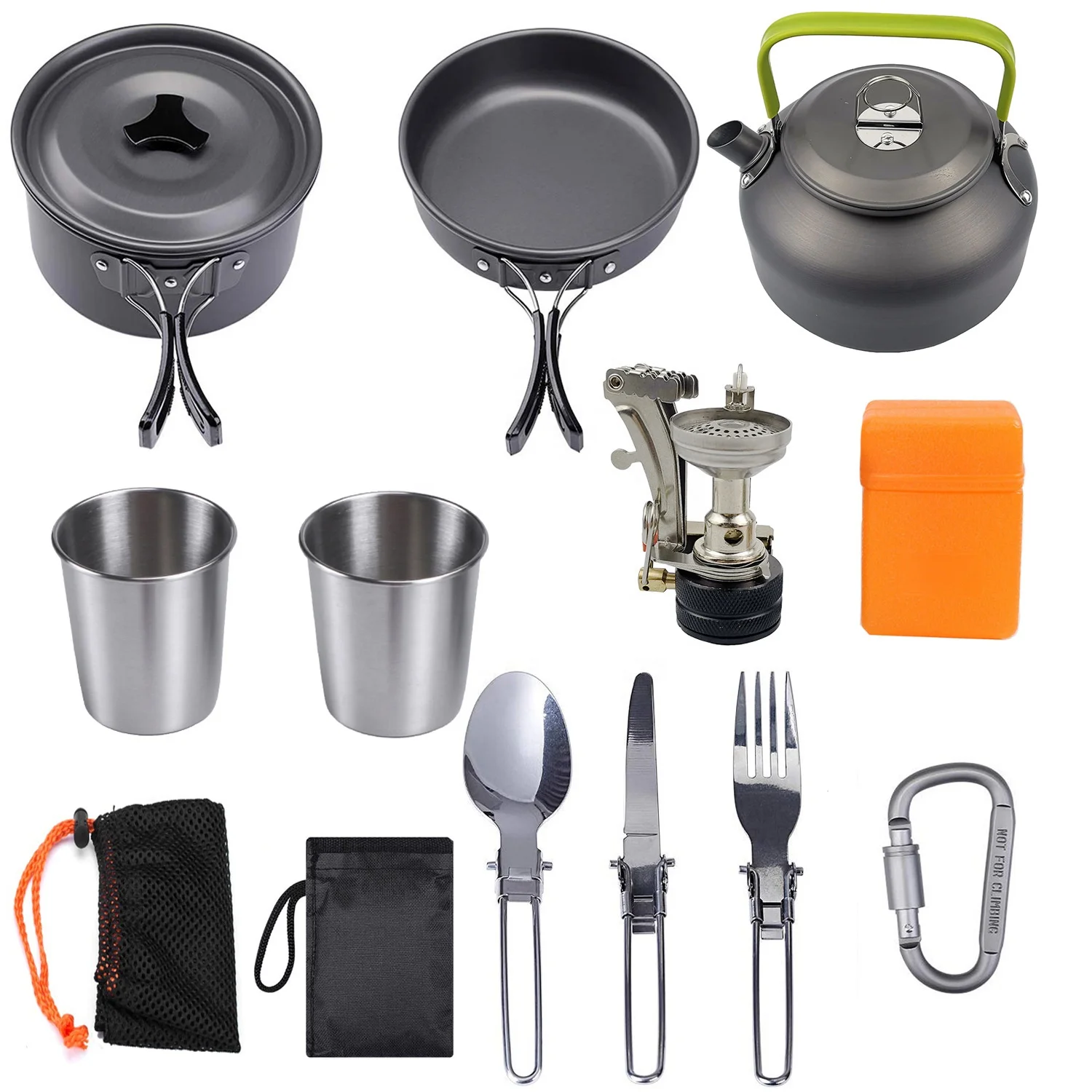 Outdoor Hiking Camping Cookware Set Picnic 2 3 person Camping Cooking Set