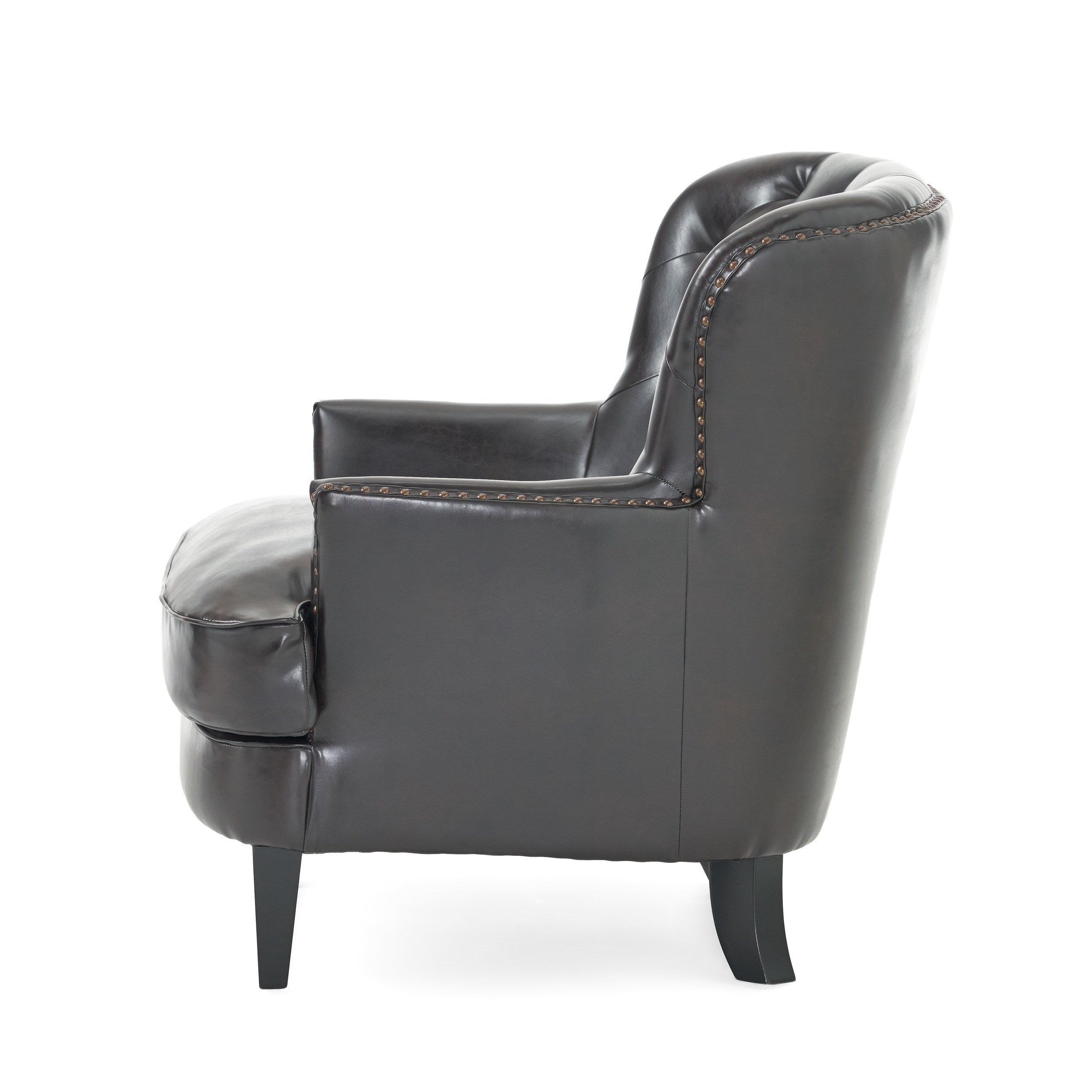 Aveton Tufted Leather Club Chair