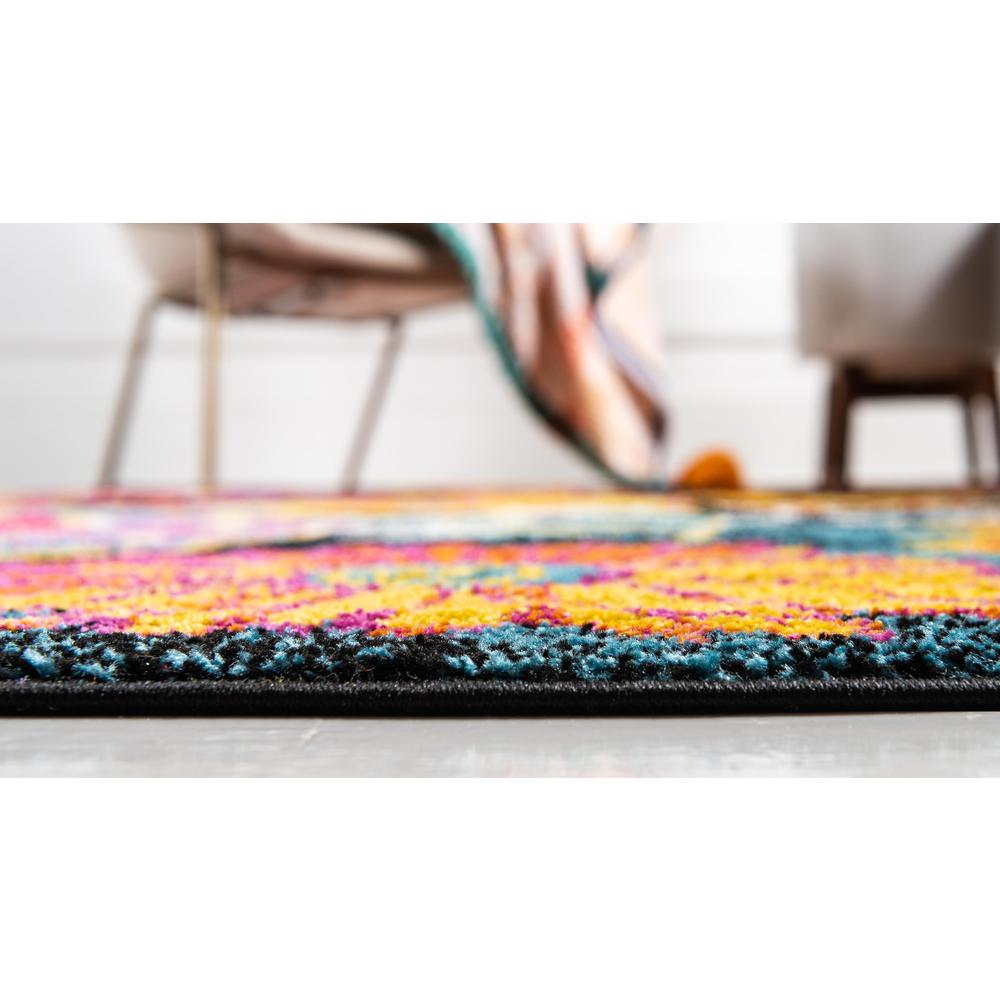 Unique Loom Kennedy Lyon Rug Black/Green 5' 1