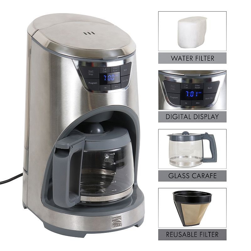 Kenmore Elite Programmable 12-cup Coffee Maker with Filter