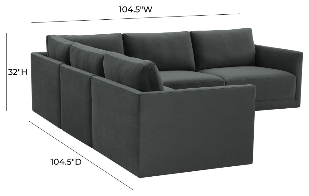 Willow Charcoal Modular L Sectional   Transitional   Sectional Sofas   by First of a Kind USA Inc  Houzz