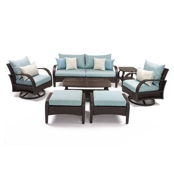 Barcelo 7 Piece Sunbrella Outdoor Patio Motion Club Seating Set