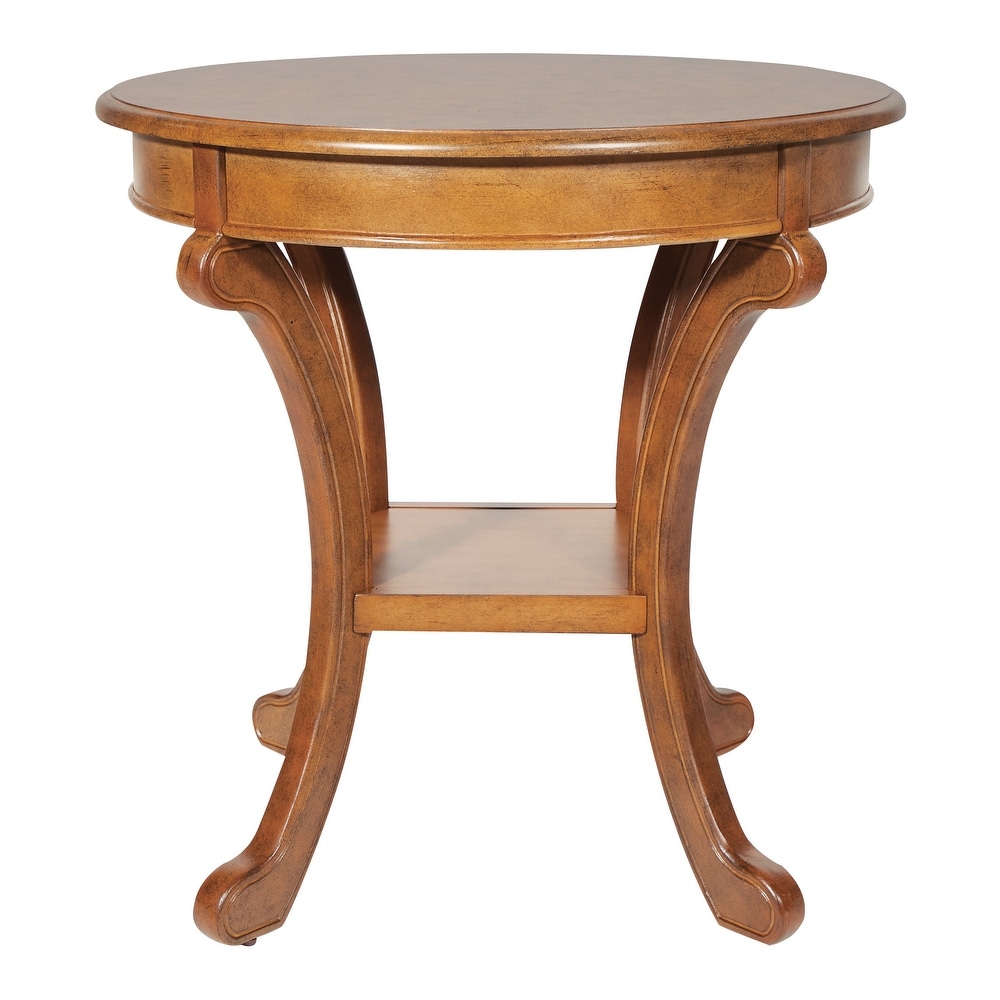 Copper Grove Korostyshiv Hand painted Transitional Accent Table