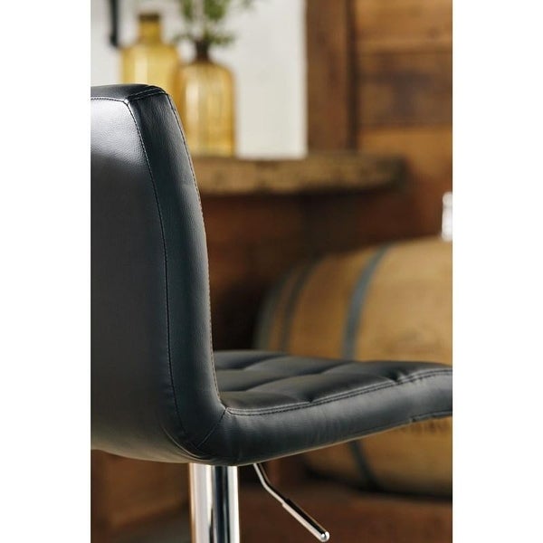 Ashley D120-130 Black Bar Pub Height Swivel Barstool?Set