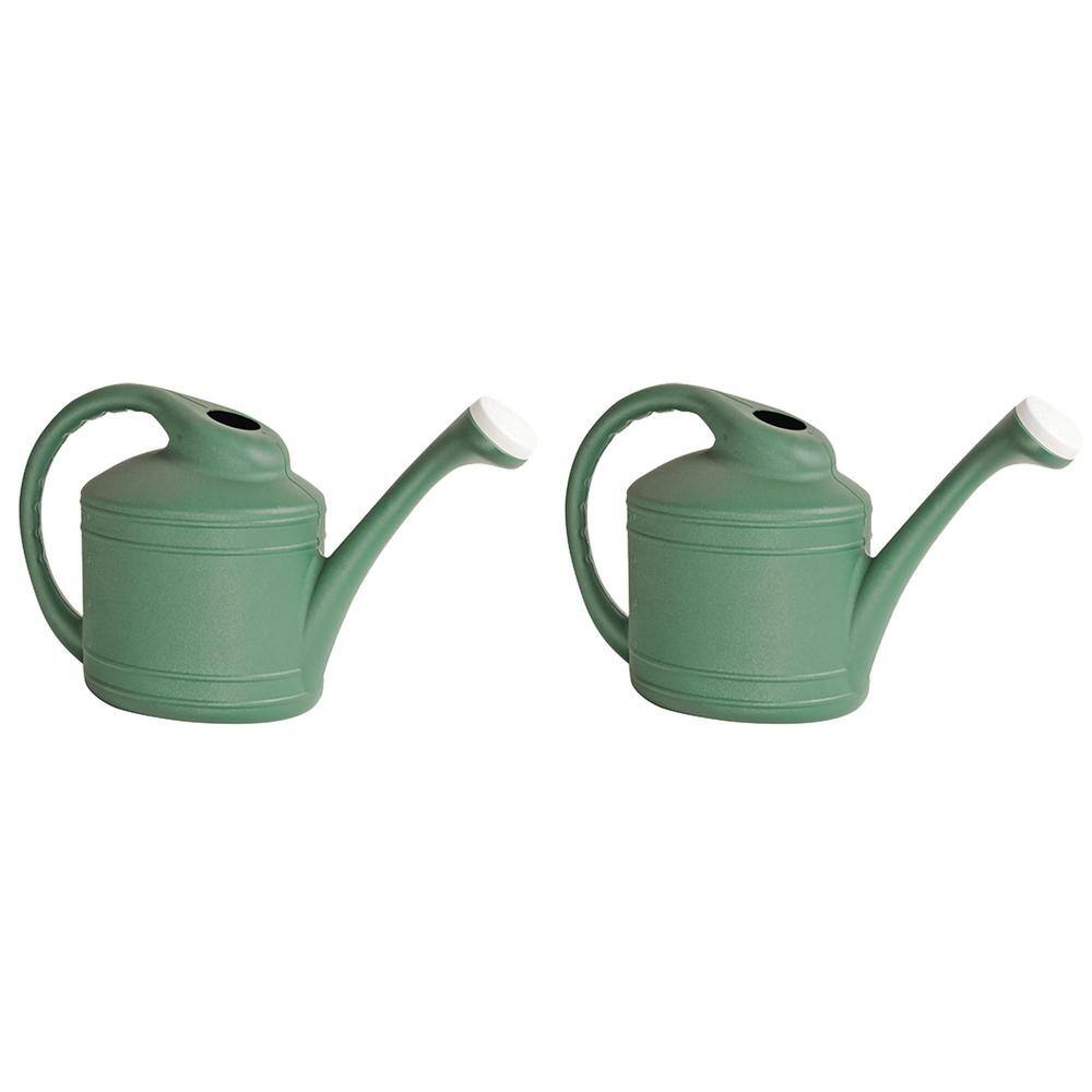 Southern Patio Large 2 Gal. Green Plastic Garden Plant Watering Can (2-Pack) Resin 2 x SPAT-WC8108FE