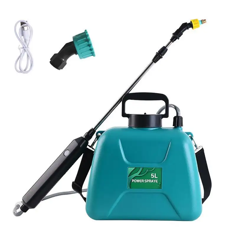 5L Battery Powered Electric Sprayer with USB Rechargeable Handle with Telescopic Wand Plant Sprayer for Yard Lawn Weeds