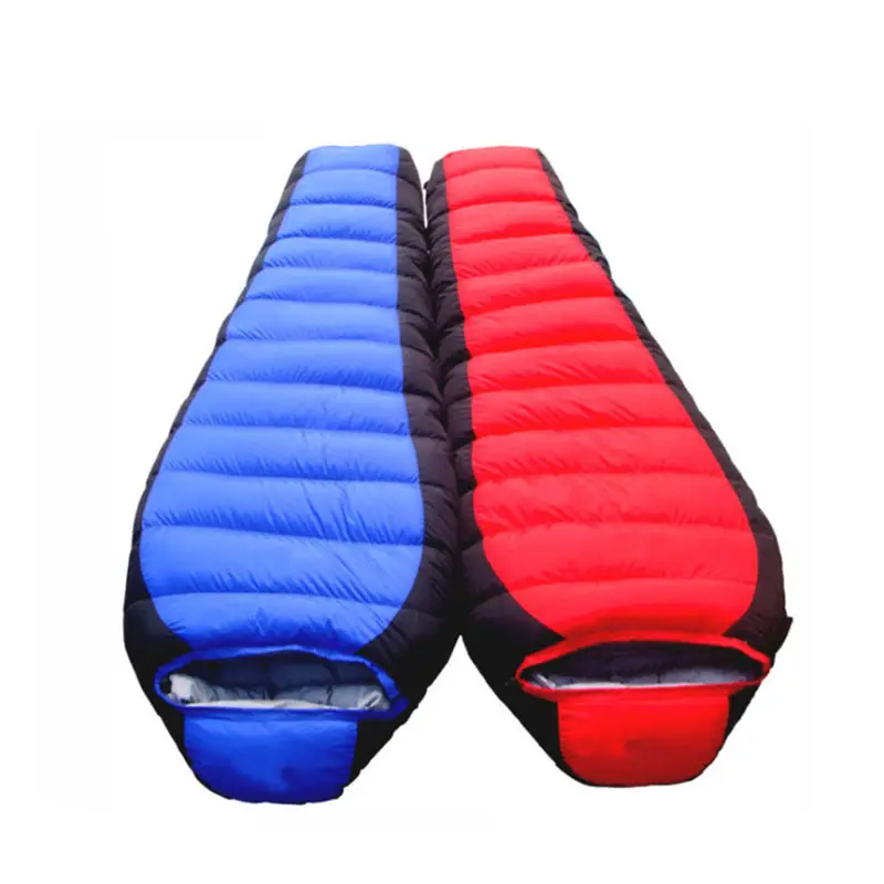 Factory direct sales can be customized outdoor mountaineering camping gear hiking Waterproof Duck Goose Down Mummy Sleeping Bag