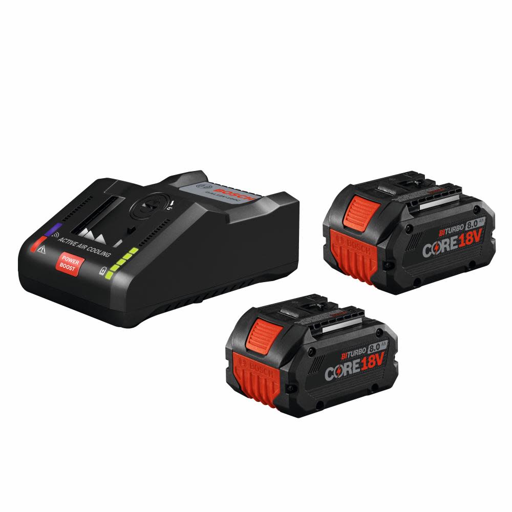 Bosch 18V CORE18V Starter Kit with (2) CORE18V 8.0 Ah Performance Batteries GXS18V-13N24 from Bosch