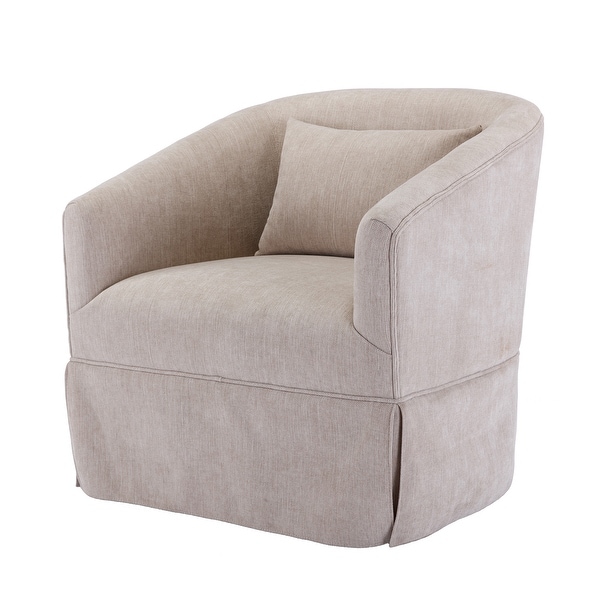 360-Degree Swivel Metal Base Accent Armchair Modern Linen Padded Seat Living Room Accent Chairs， Soft Comfortable Chair