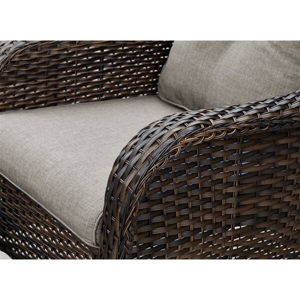 Outdoor Patio Rattan Chairs with Cushions Set of 2