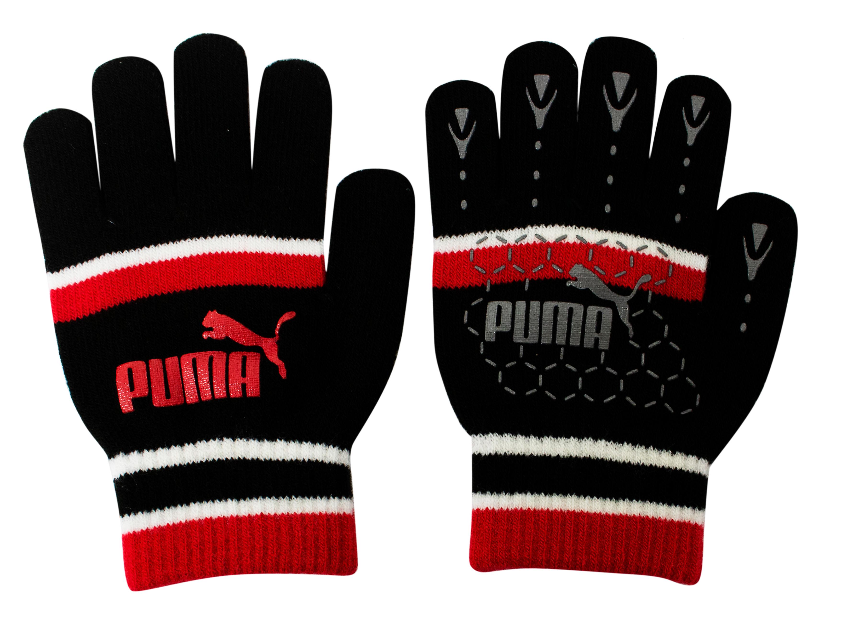 Puma No 1 Logo Cat Magic Winter Unisex Gloves Black Red 041502 02