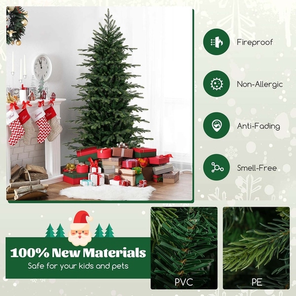 Costway 6/7.5/9 FT Artificial Christmas Tree with 714/1162/1770 Branch