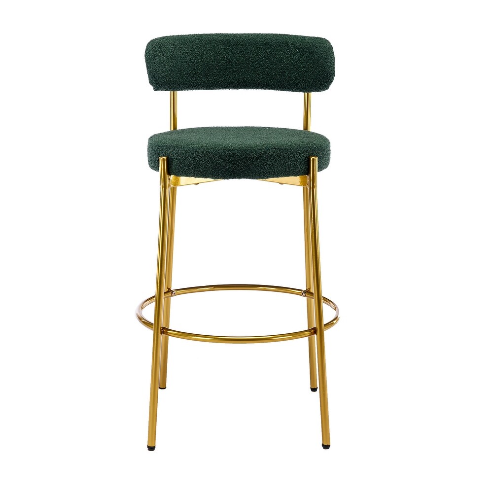 2 industrial armless bar stools with backrest and footstool