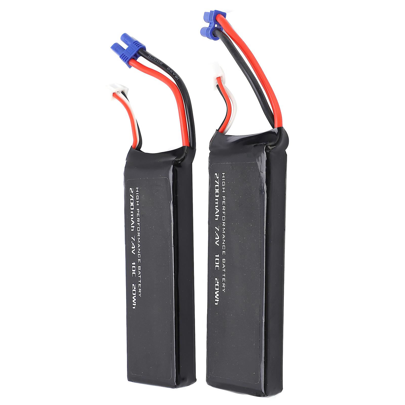 2pcs/lot Lipo Battery 7.4v 2700mah For Hubsan H501 Rc Quadcopter Airplane Drone Spare Part