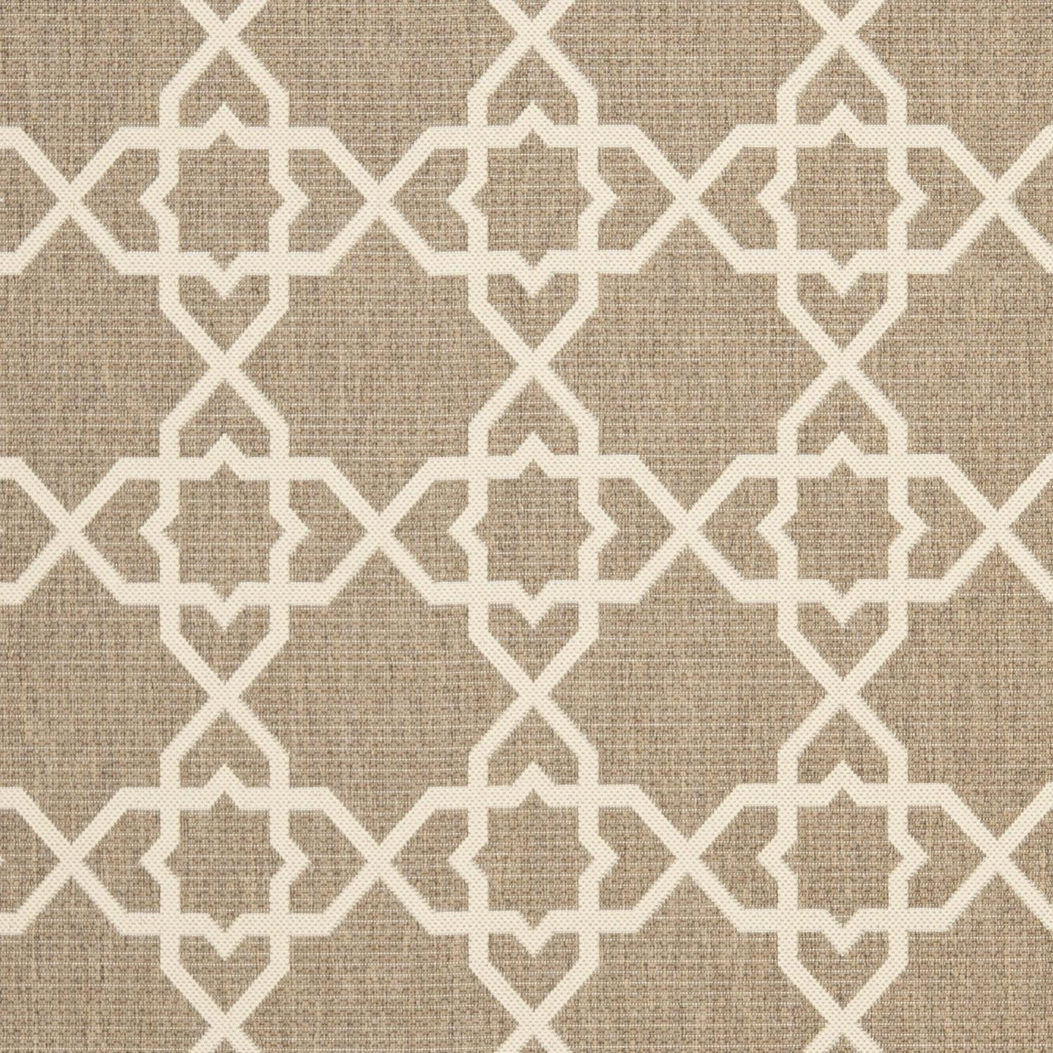 SAFAVIEH Indoor Outdoor CY6032-242 Courtyard Brown / Beige Rug