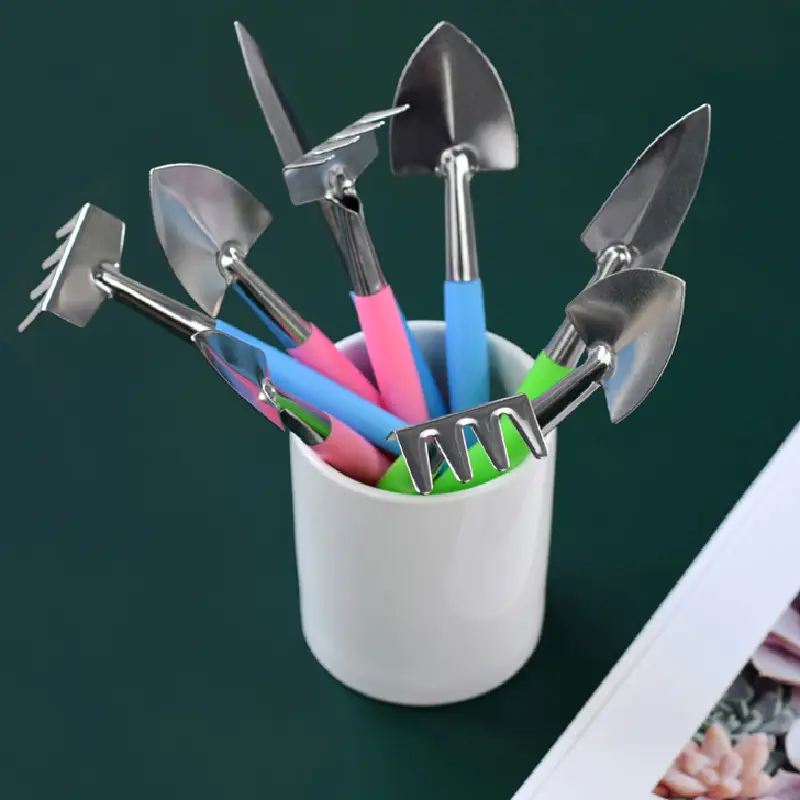 Reusable Plants Seedling Succulent Transplant Shovel Drilling Fertilize for Gardening Plant Care Steel Mini Garden Hand Tool Set