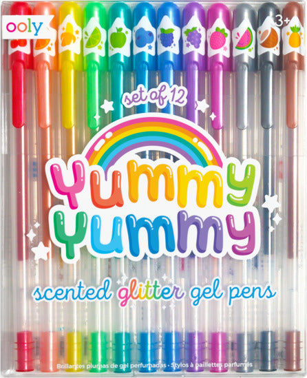 Yummy Yummy Scented Glitter Gel Pens - Set of 12