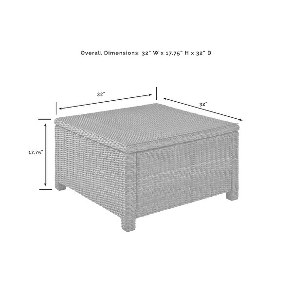 Bradenton Outdoor Wicker Sectional Coffee Table